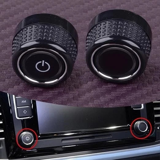 Car Radio Knob CD Button Turn Replacement Compatible for Volkswagen Left