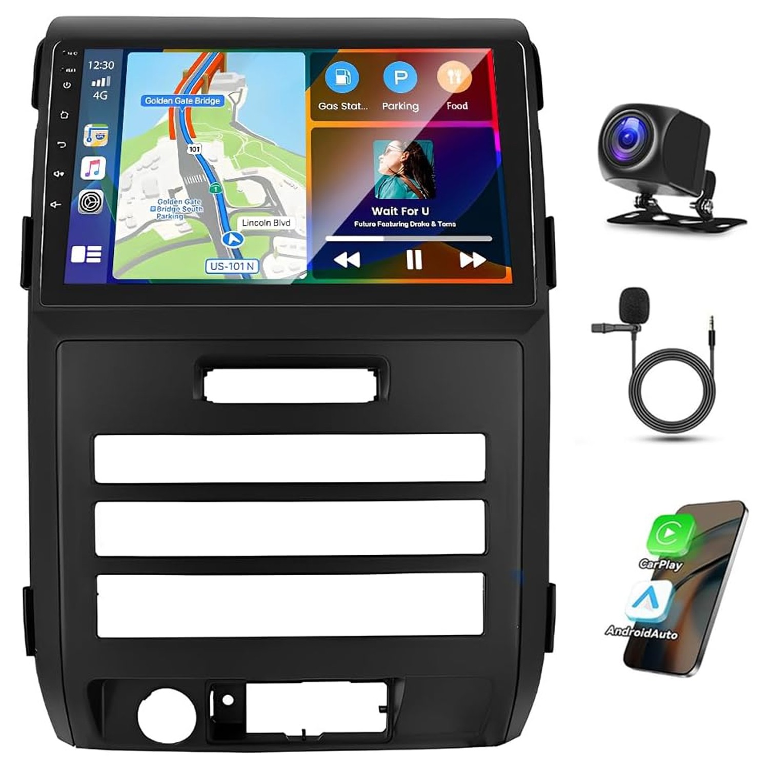 For Ford F150 2009-2014 Android 13 9″Apple Carplay Car Stereo Radio GPS NAVI 64G