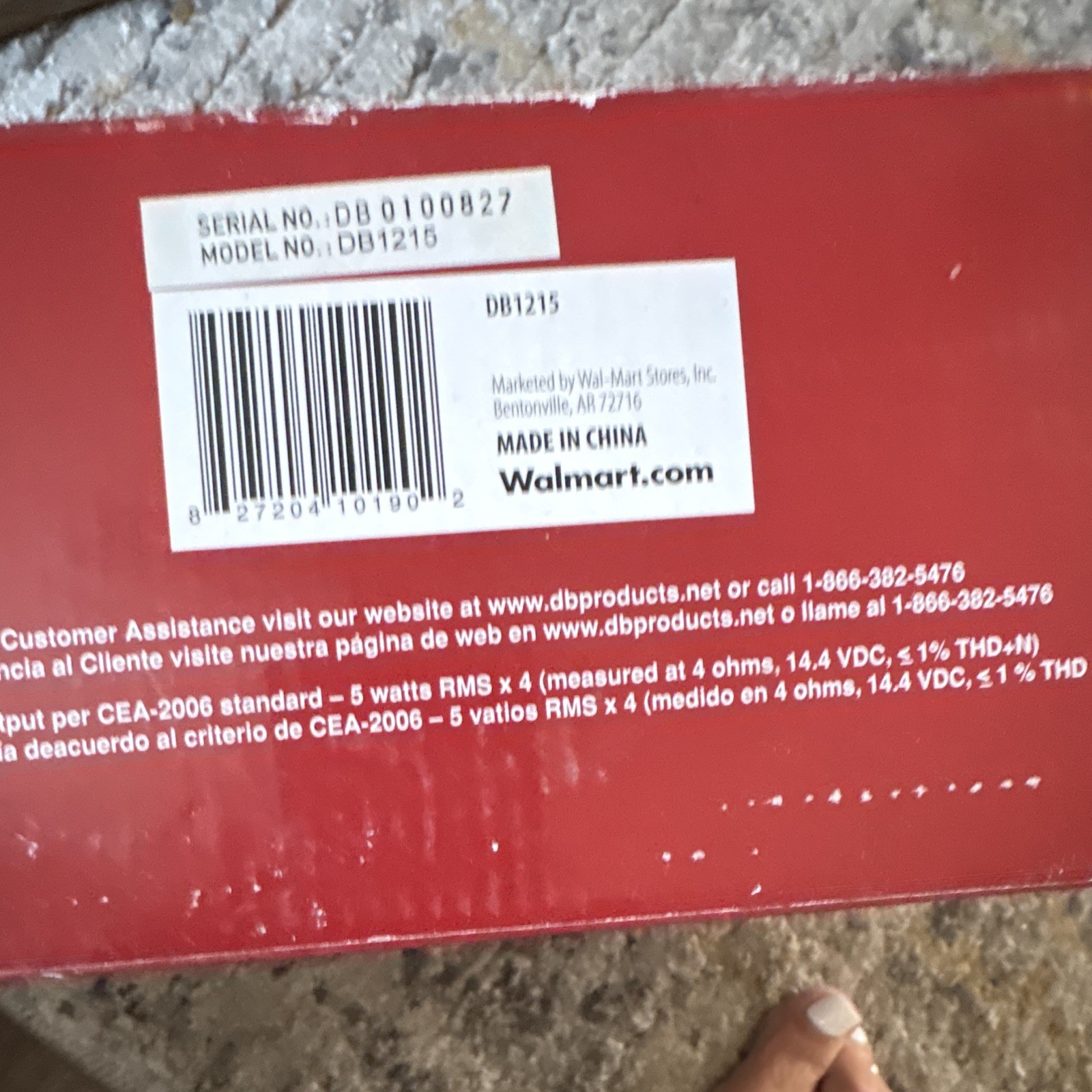 Durabrand 60W AM/FM Car CD Player DB1215 New In Box