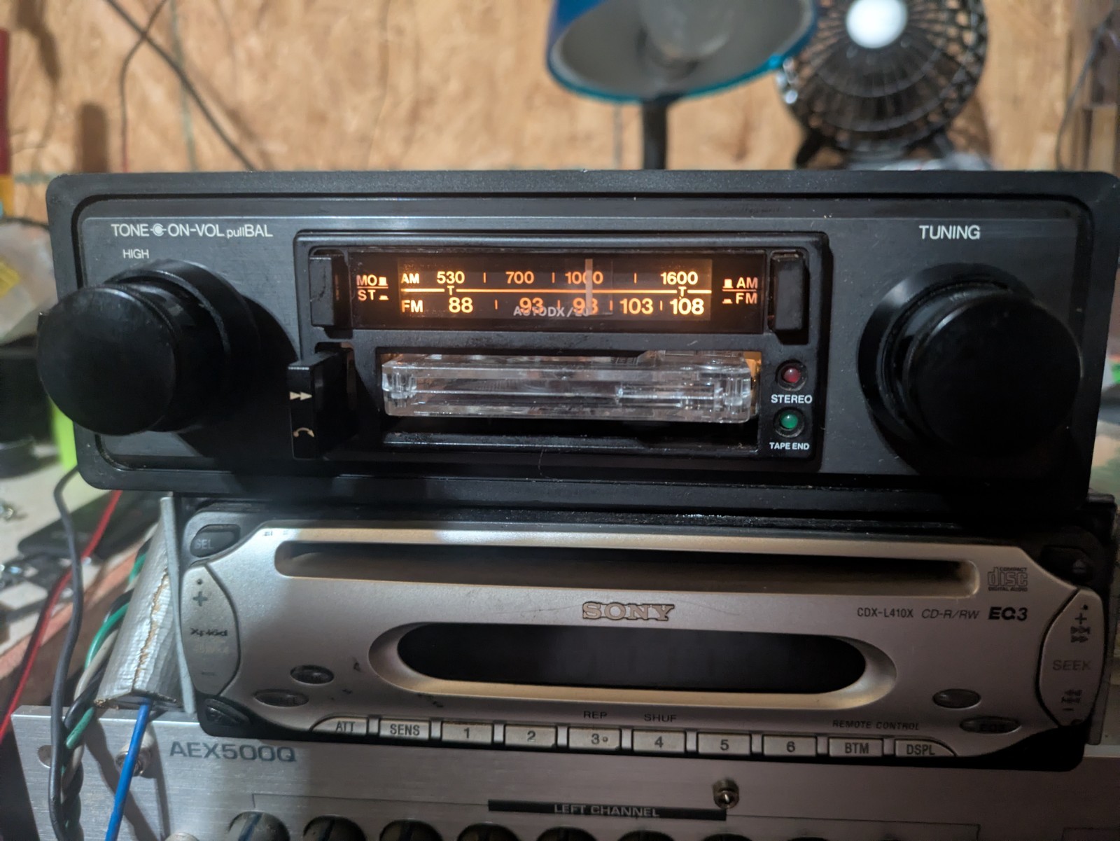 VTG Clarion Cassette Car Stereo Bluetooth Audio 🔵 Import Mini Mount Shaft Knob