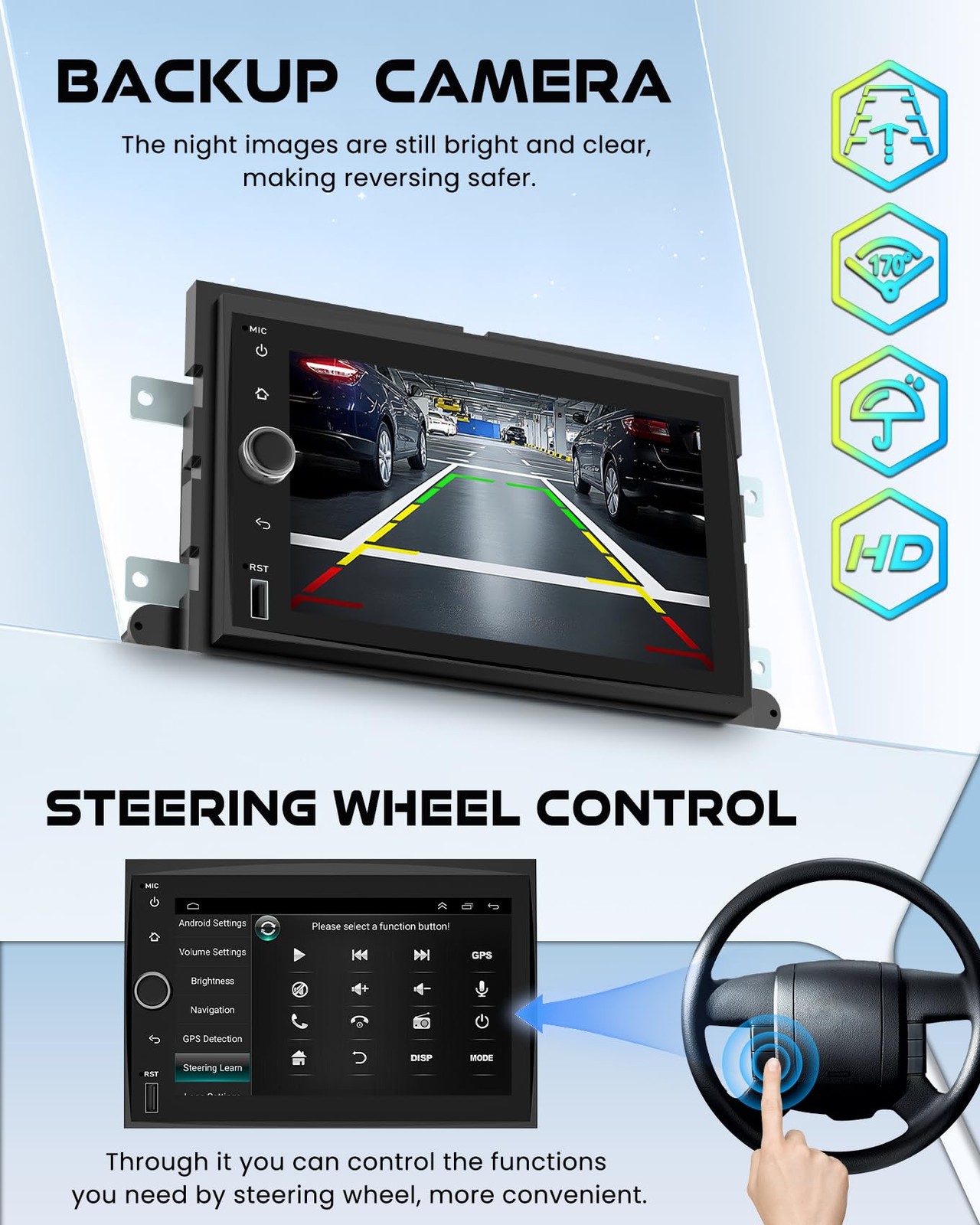 8-core+64G Car Radio for Ford F150/F250/F350 2004-2014, 7 Inch QLED Touchscre…