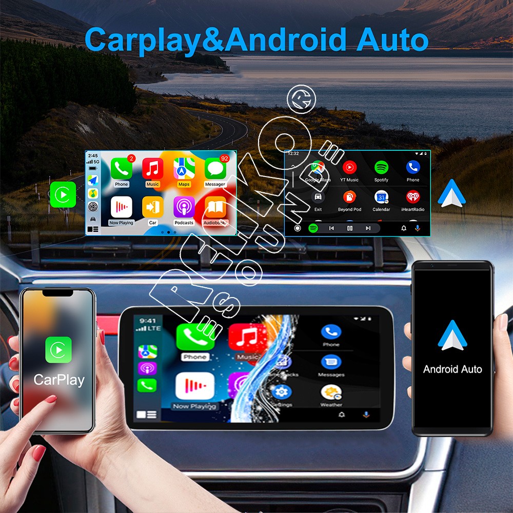 Android Apple Carplay GPS WiFi 10.1″ Double 2Din Touch Screen Car Stereo Radio