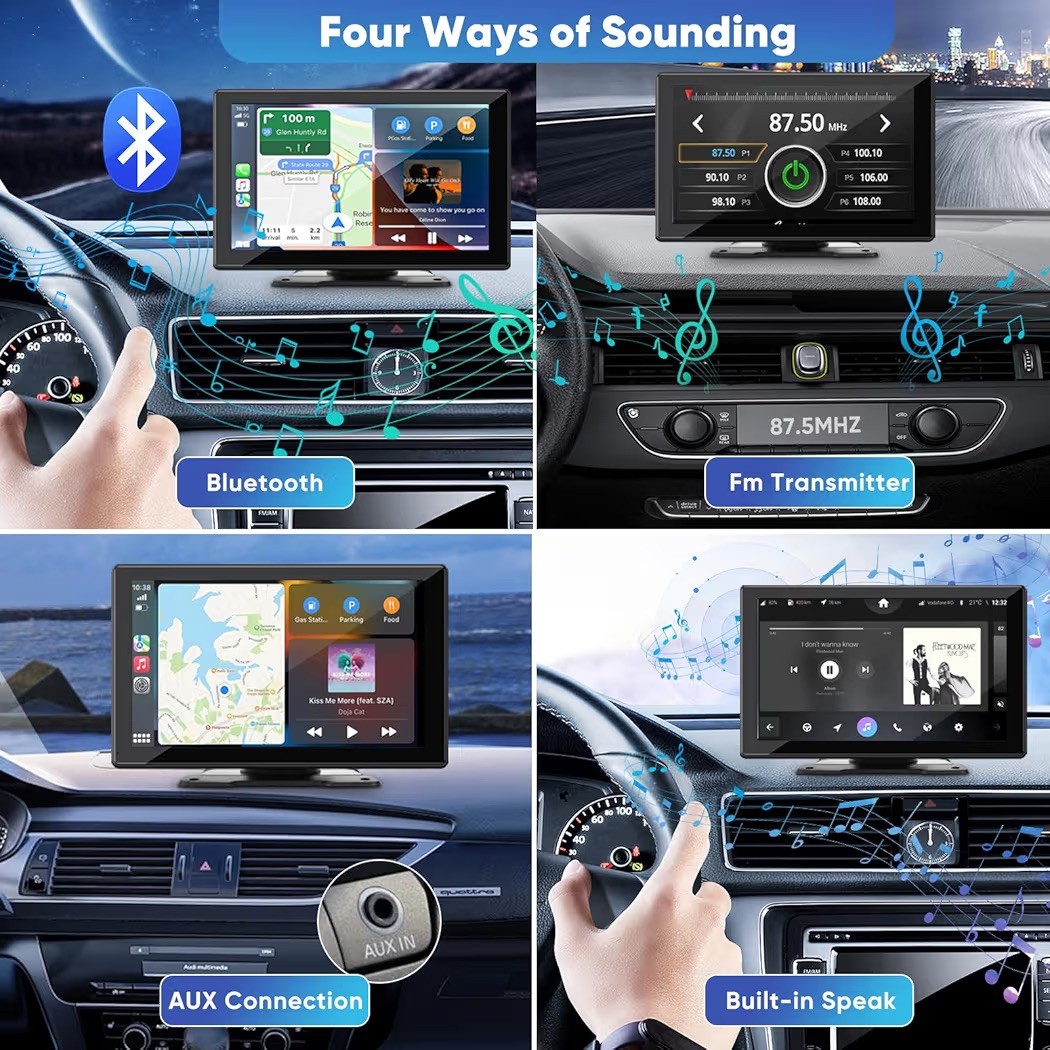 9.3″ Carplay Screen for Car with Backup Camera, 2.5K , Android Auto Compatible
