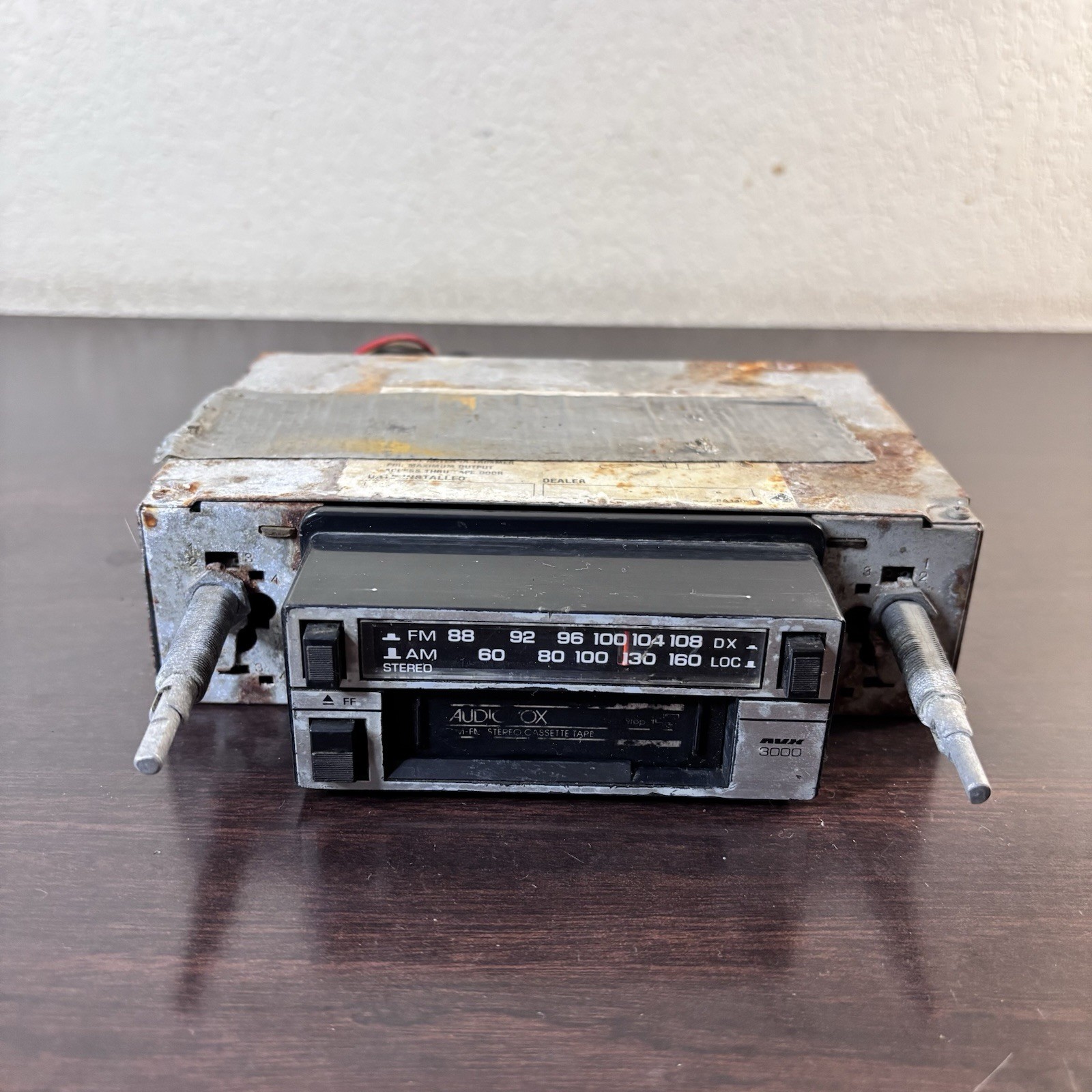 Vintage 1985 NOS Car AM FM Cassette Player AVX 3000 by Audiovox Untested/As Is