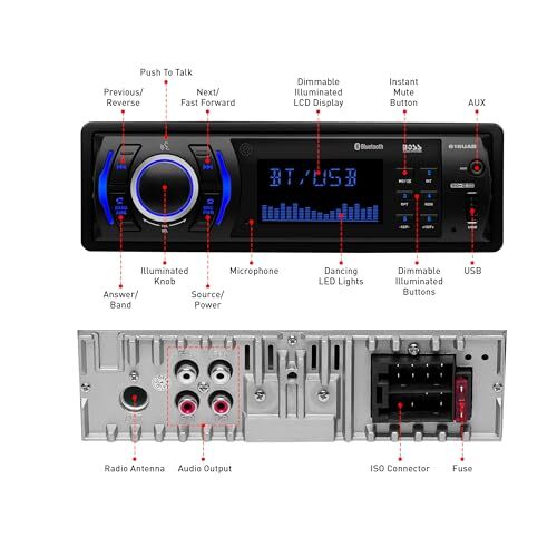 BOSS Audio Systems 616UAB Multimedia Car Stereo – Single Din LCD Bluetooth R…