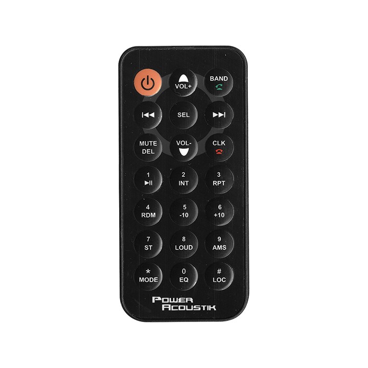 POWER ACOUSTIK SINGLE-DIN DIGITAL MEDIA RECEIVER w/ DETACHABLE CARBON FACEPLATE