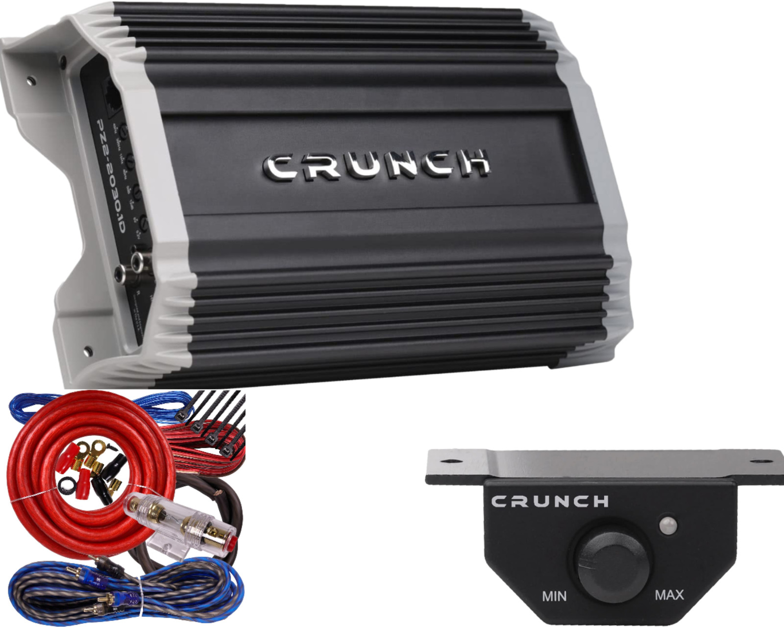 Crunch PZ2-2030.1D POWERZONE 2000 Watt Mono Amplifier, Car Audio Amplifier + KIT