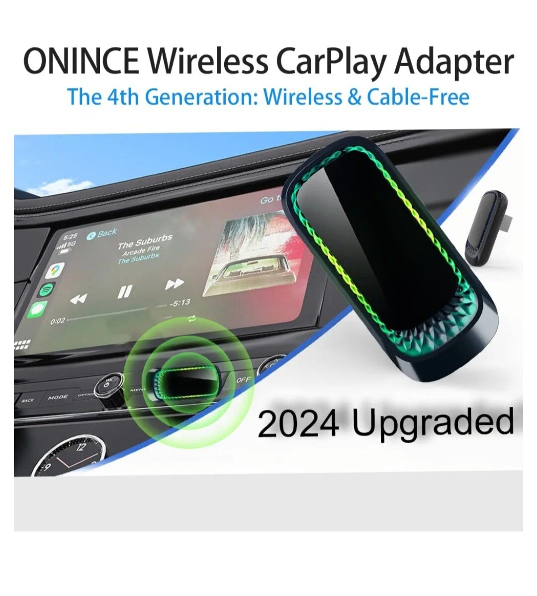 Magic Link CarPlay, 2024 Apple CarPlay Wireless Adapter, ONLY for iPhone