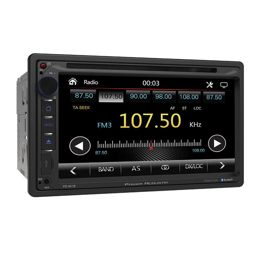 Power Acoustik PD-651B Double DIN DVD/CD, AM/FM Receiver w/ Bluetooth