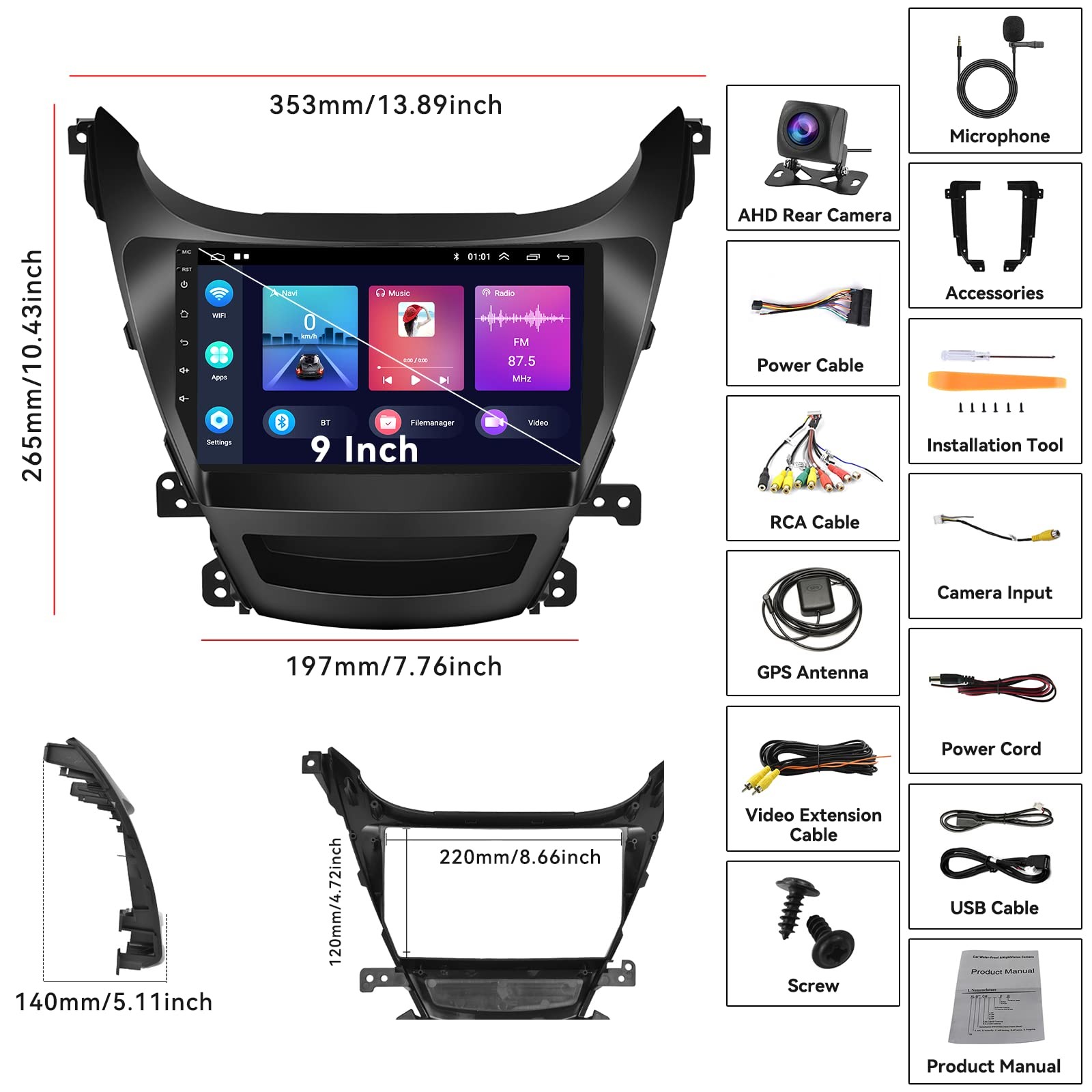 Sixtop Hifi Audio 264G Android Car Stereo For Hyundai Elantra 2014-2016