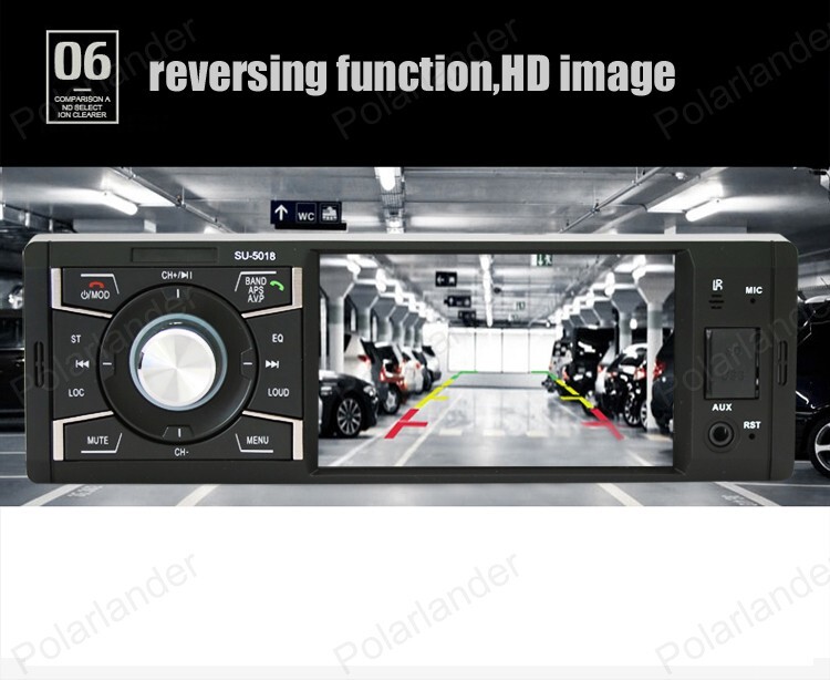Single 1 DIN remote control Car RadioMP5 AUX/SD 4.1-inch Bluetooth USB / TF card