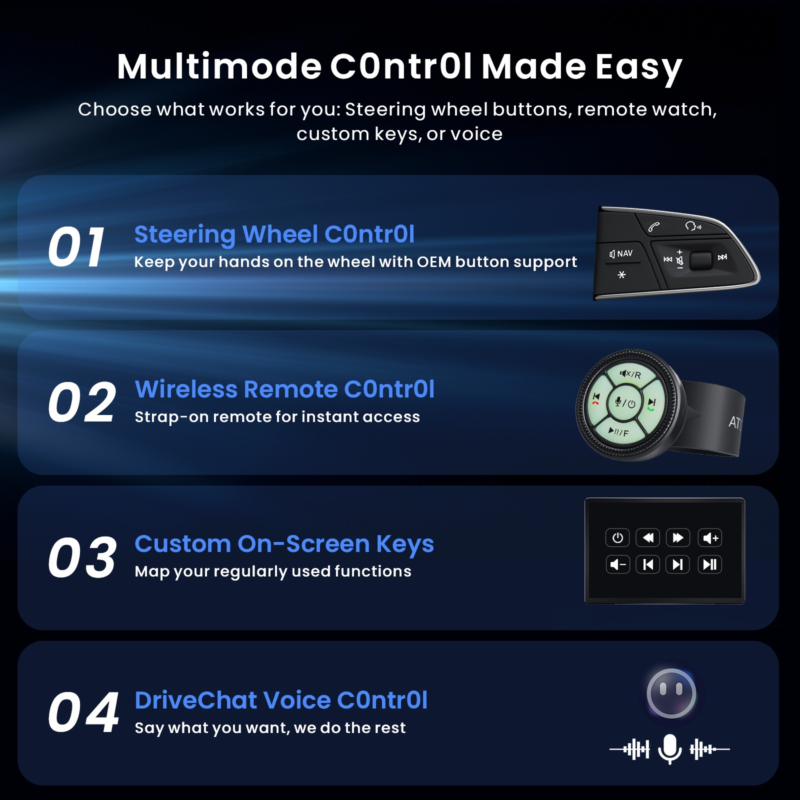 14.1″ QLED Single Duble Din Android 13 Adaptive Top AI Android Car Stereo 8+128G