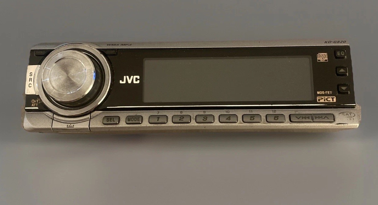 JVC KD-G820 Car Stereo Deck Faceplate Head Unit Only Replacement Part UNTESTED