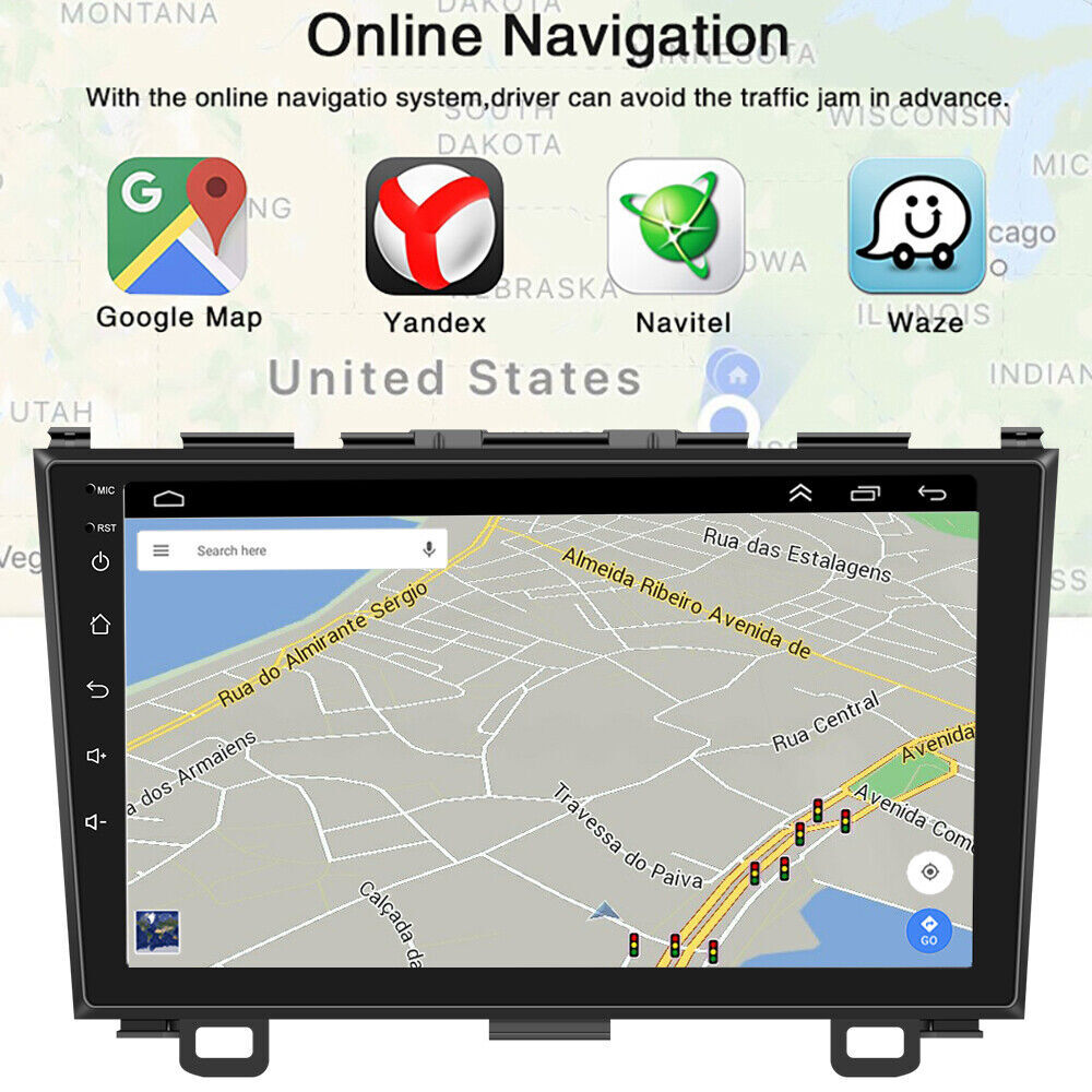 Carplay Android 12 Car Stereo Radio DSP For Honda CRV 2007 2008 2009 2010 2011