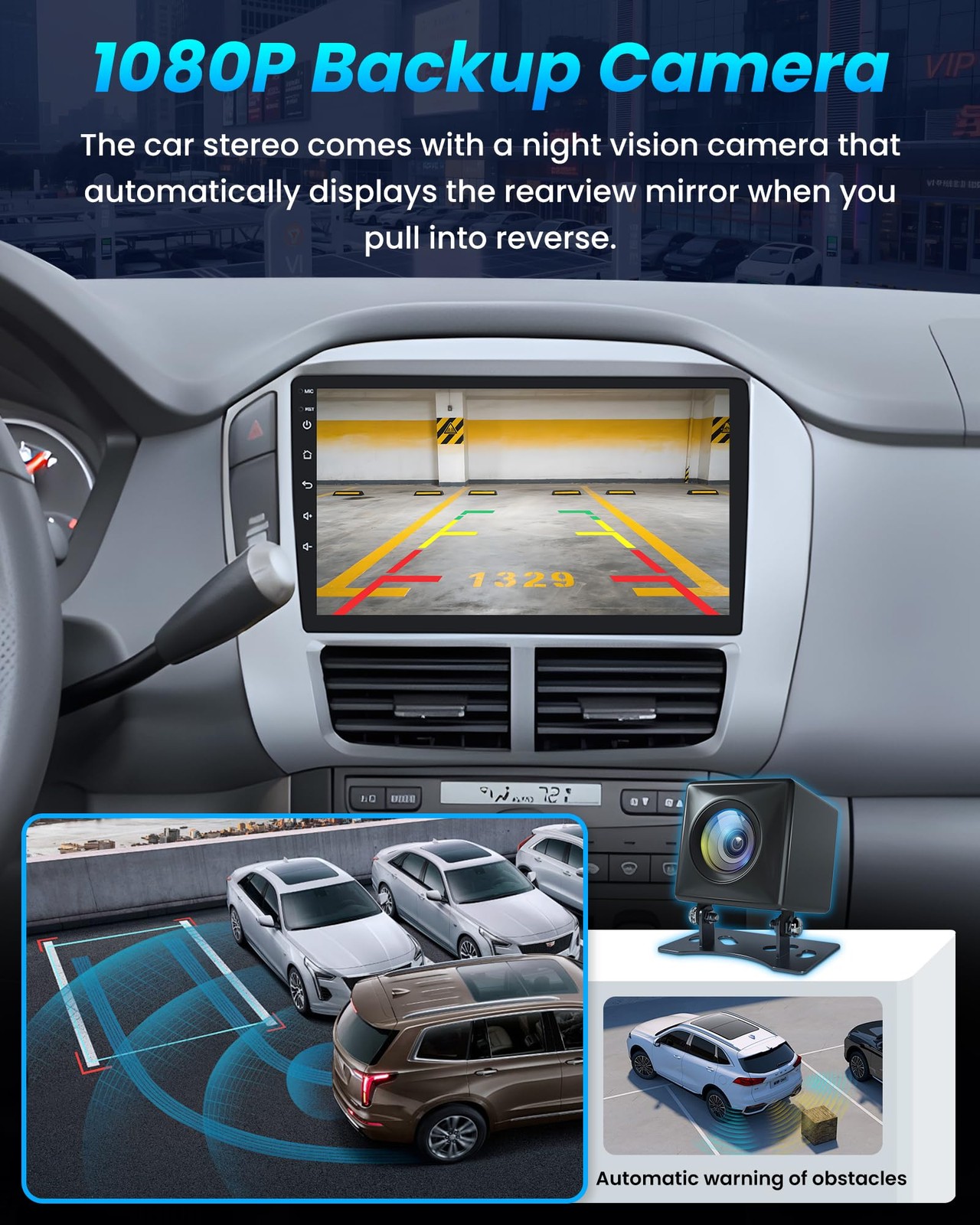 9″ Touchscreen Wireless Carplay Android Auto Stereo for 2006-2008 Honda Pilot