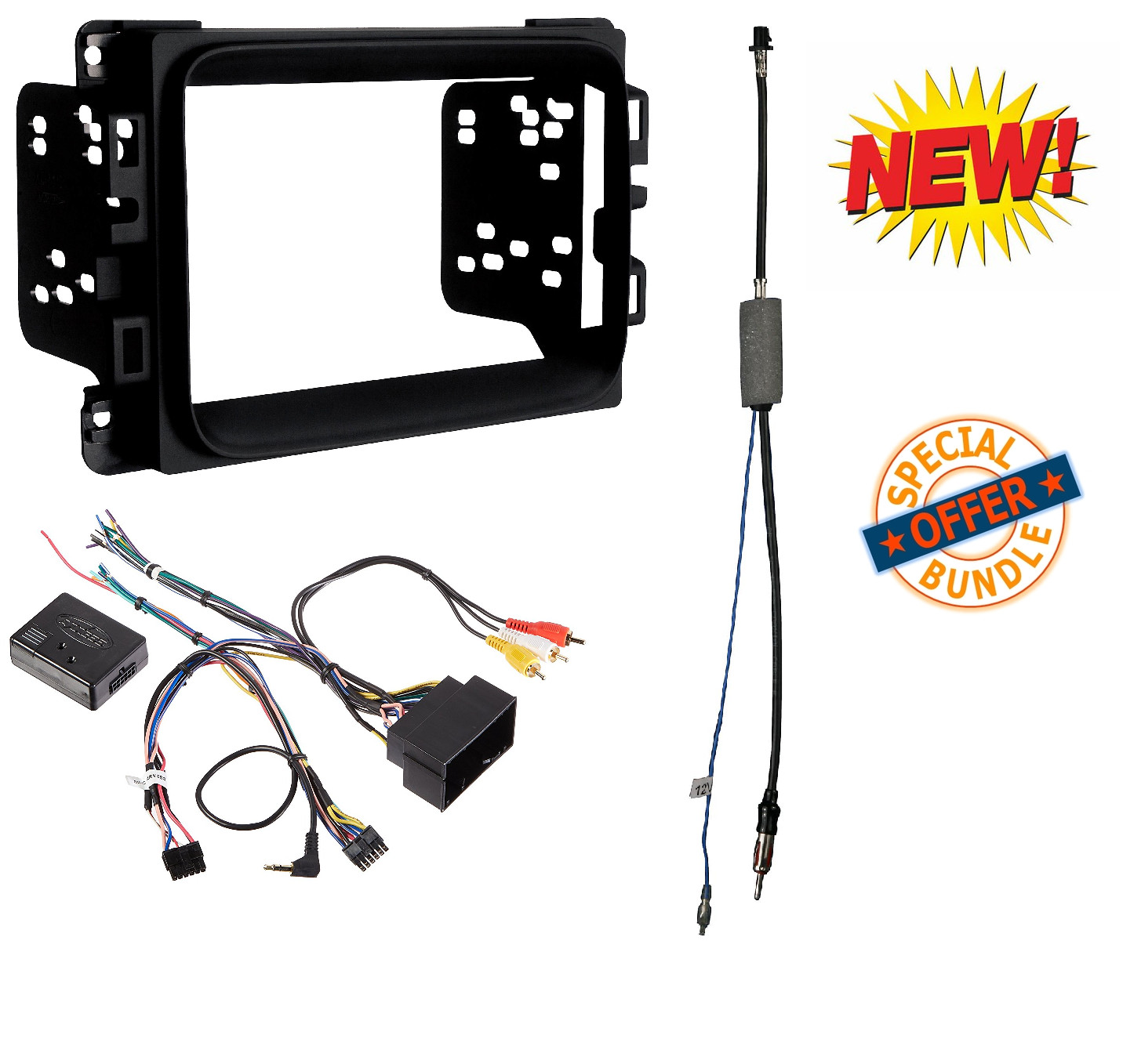 For Dodge 2013-17 RAM 1500 CD/DVD Bluetooth Touchscreen Car Stereo & Install Kit