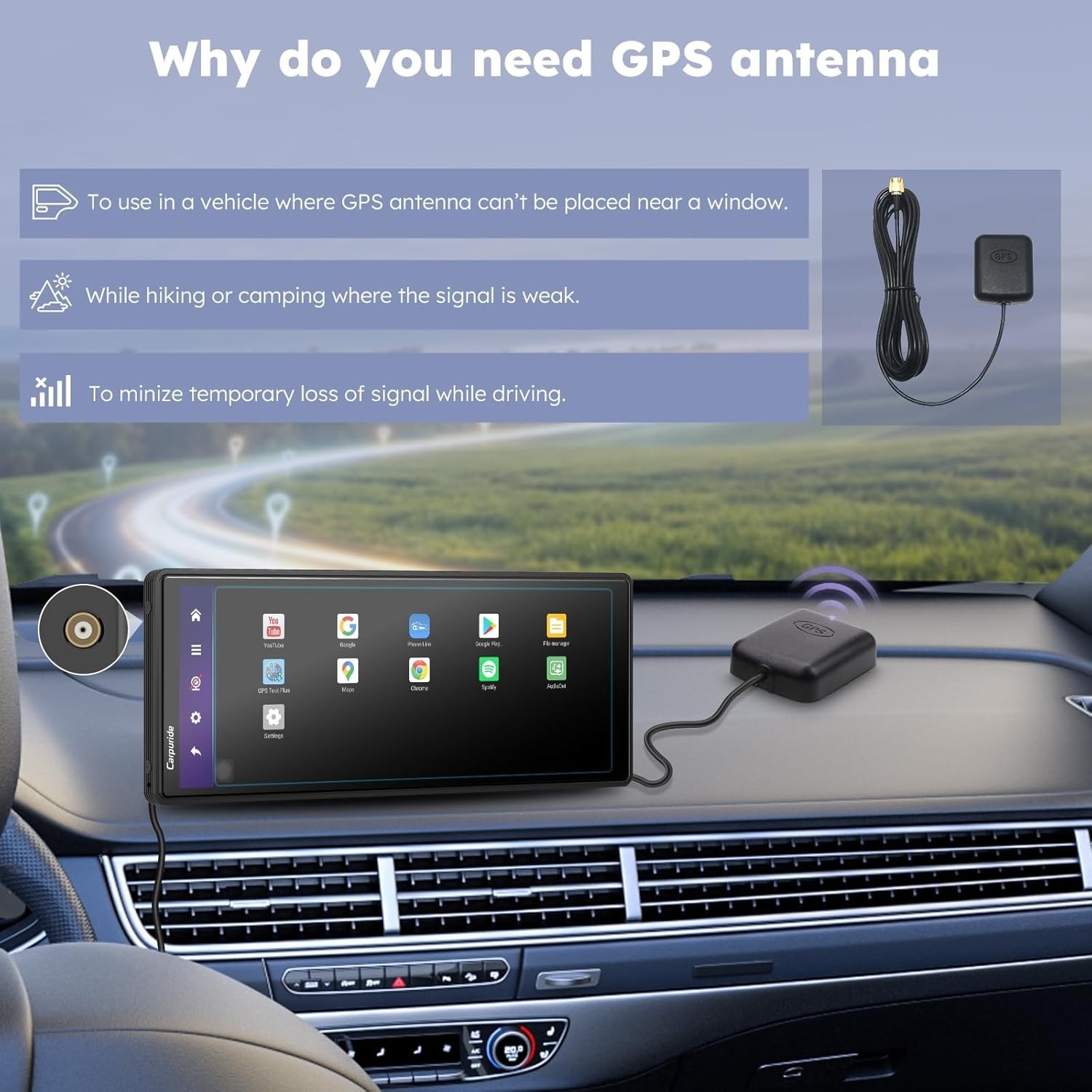 CARPURIDE W903 Plus Smart Multimedia Wireless Carplay Android Auto Dash Camera