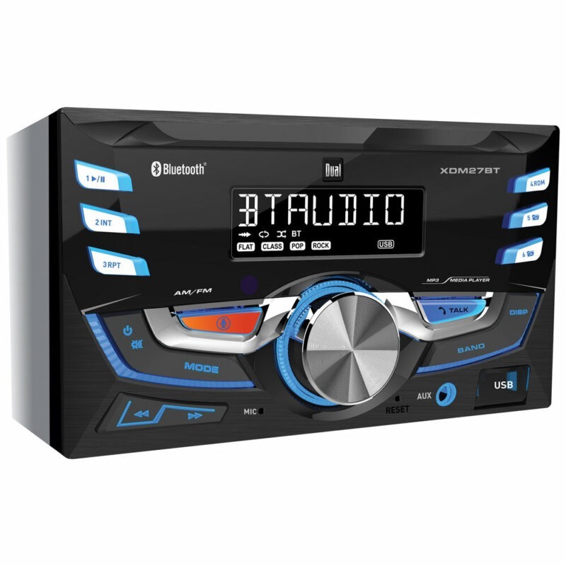 Dual XRM59BT Single DIN Car Stereo Receiver bluetooth voice activation Siri USB