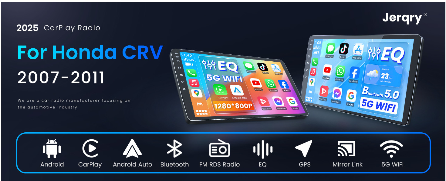 4 Core 32G Car Radio Stereo Honda CRV 2007-2011 Touch Screen Backup GPS 5G WiFi