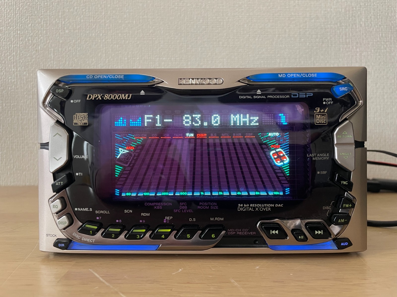 Kenwood DPX-8000MJ 2DIN Car Audio CD MD Receiver DSP Bluetooth Tested Working