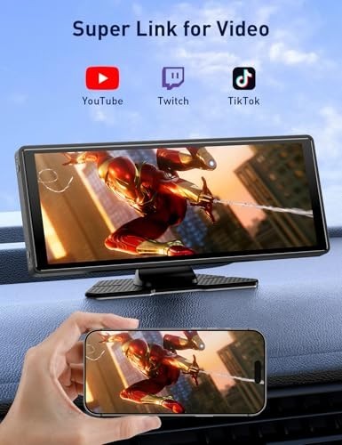 10.26″ HD Wireless CarPlay & Android Auto Stereo, Bluetooth, GPS, Voice Control,