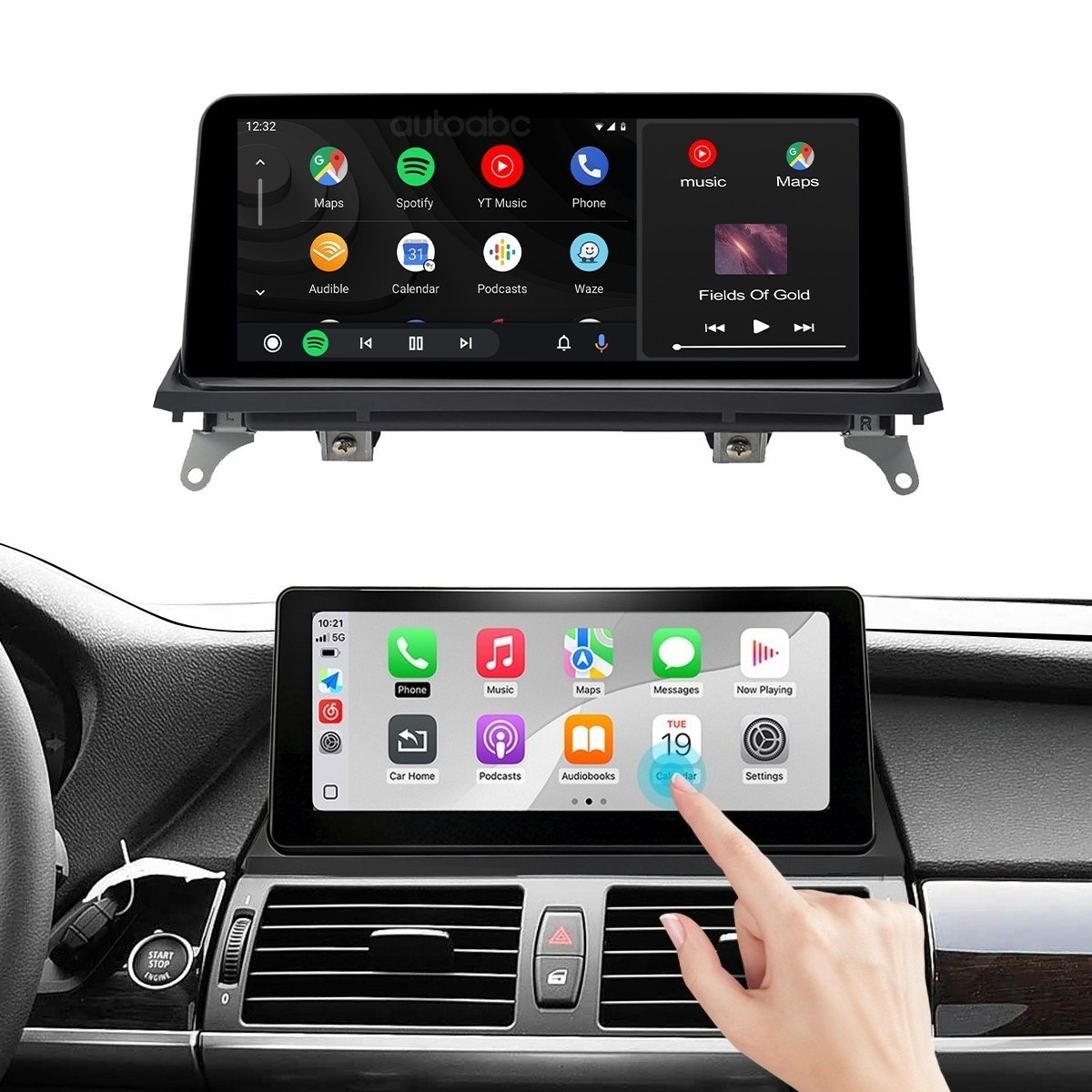 For BMW X5 E70 X6 E71 CIC 2011-2013 10.25” Android Auto CarPlay Car TouchScreen