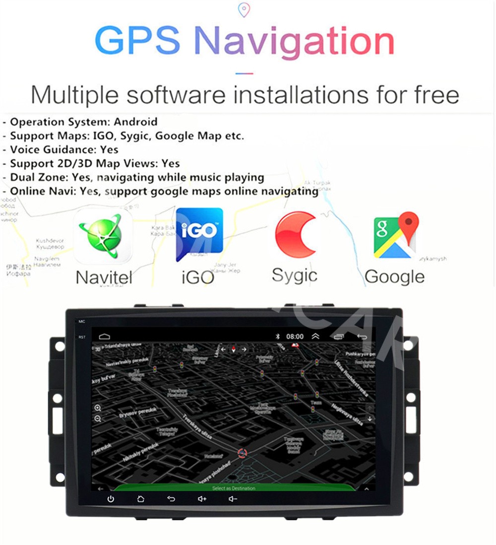 Fit For 2005-2010 Chrysler 300C 8in Android 14 Car Stereo Radio GPS WIFI 2+32G