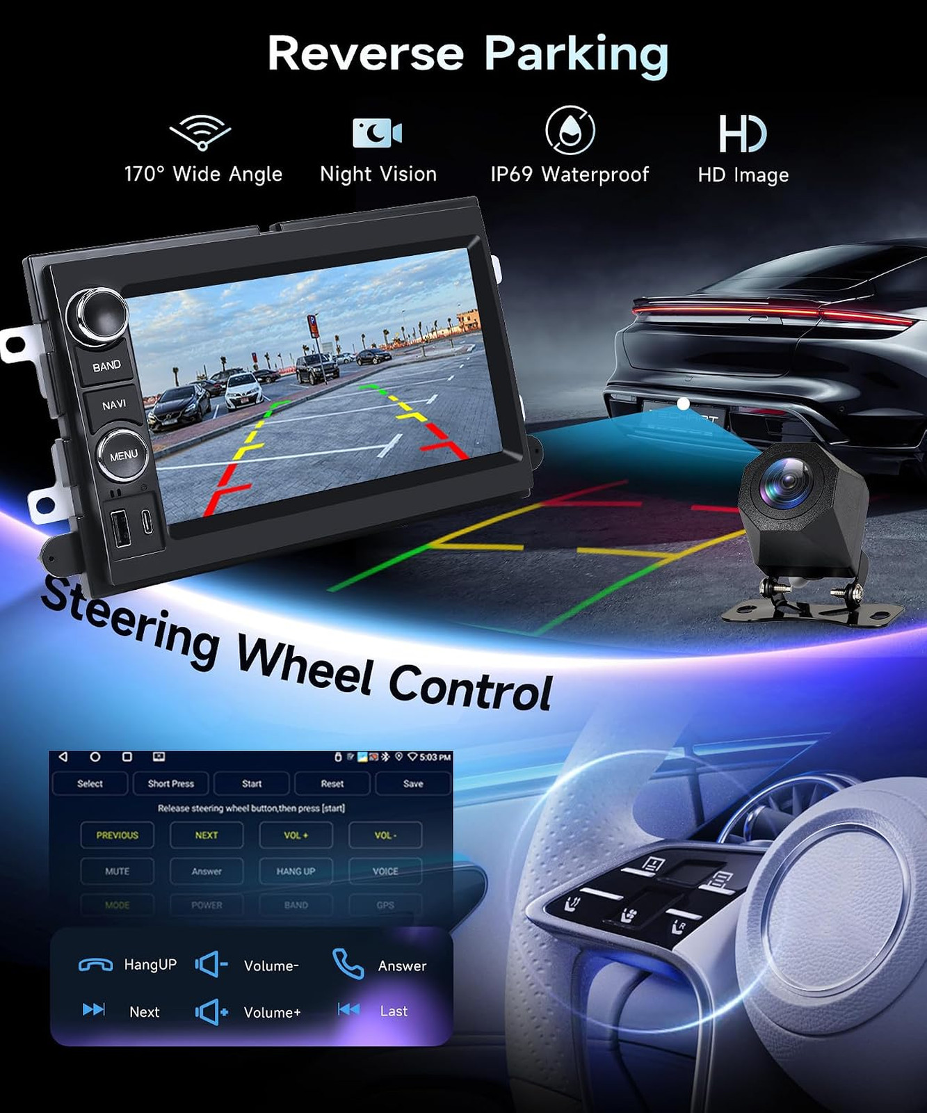 4G Android Car Stereo for Ford F150 F250 F350 2004-2014 with 7-Inch Touchscreen