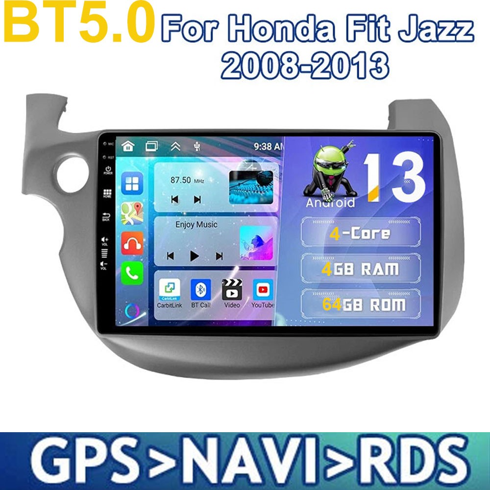 10.1″ Android 13 Car Stereo Radio GPS RDS For Honda Fit Jazz 2008-2013 Car Play