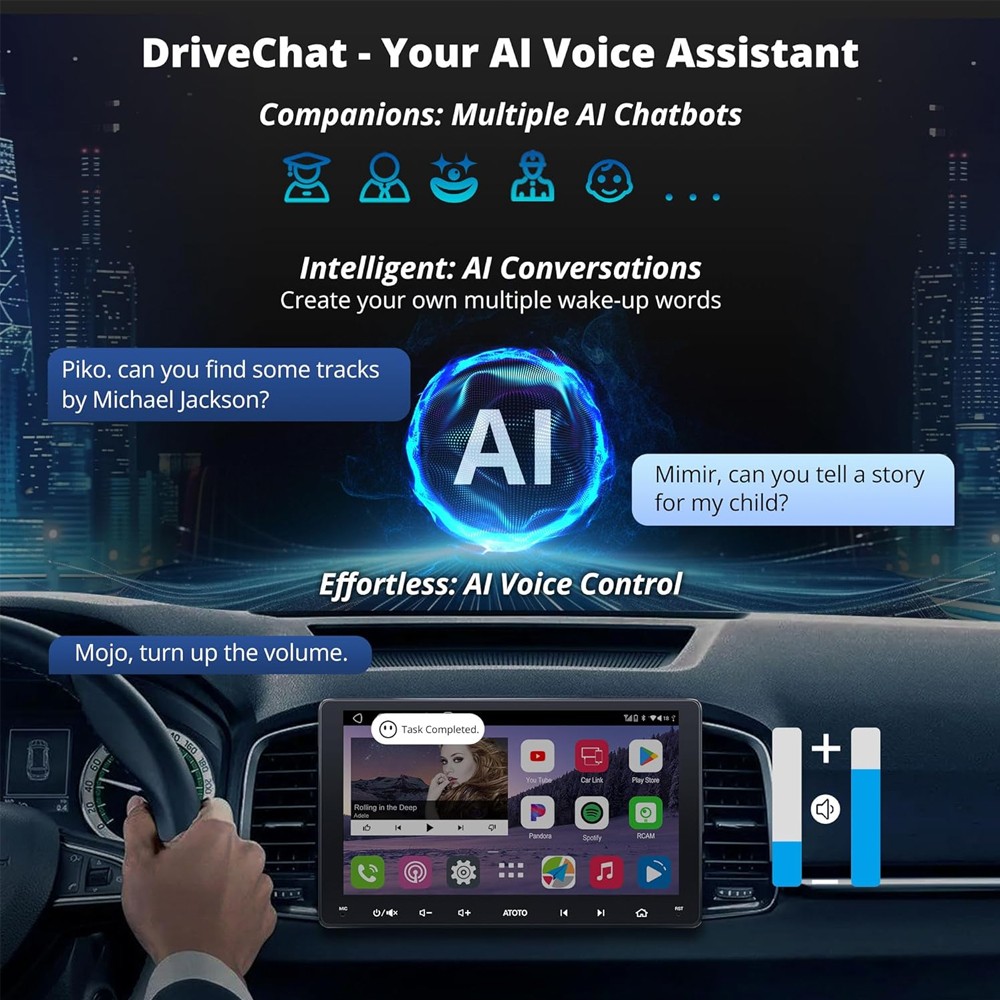 ATOTO A6 Plus 9″ Car Stereo GPS 4+64G Work with Wireless CarPlay & Android Auto