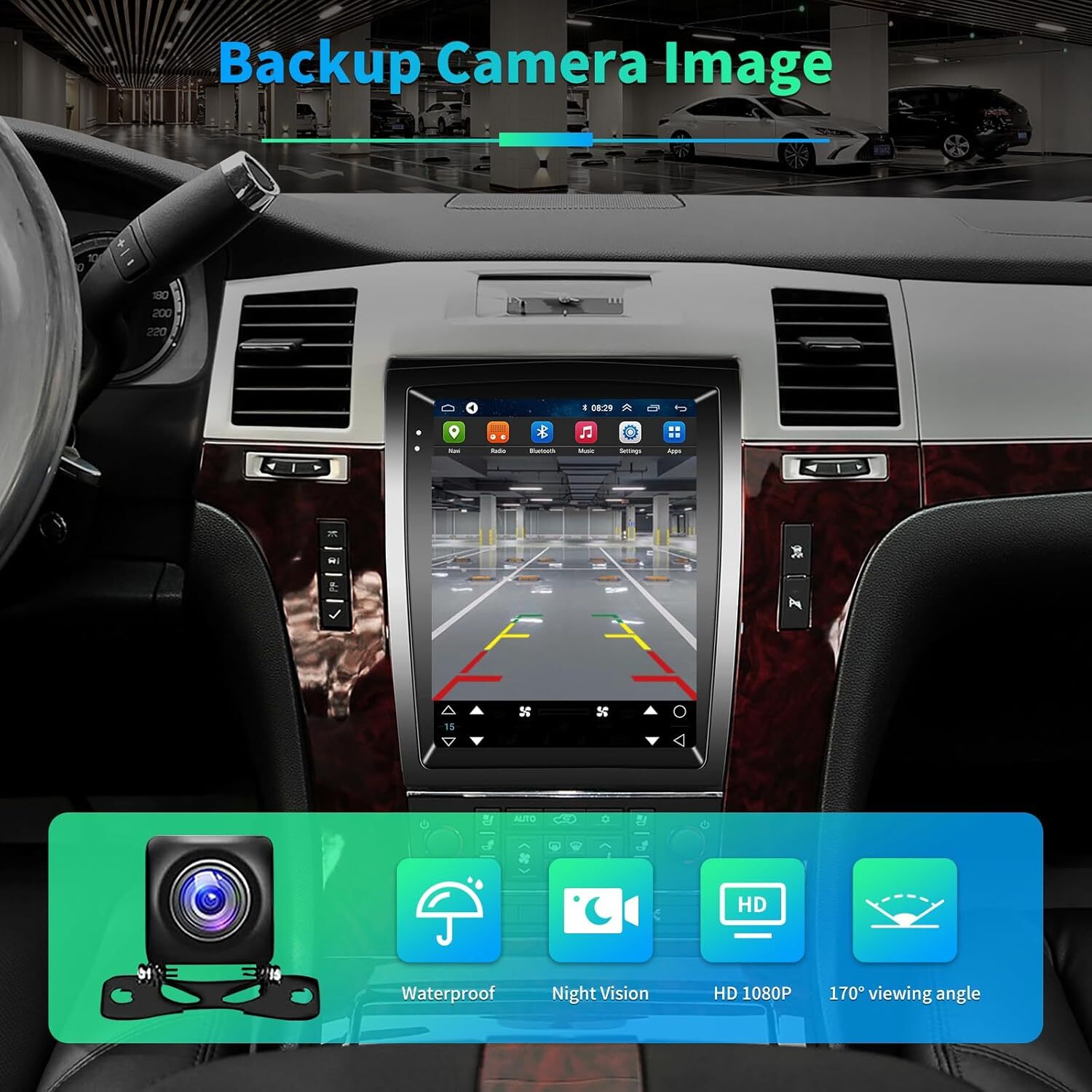 Android 13 Carplay Car Stereo Radio GPS NAVI BT For Cadillac Escalade 2007-2014