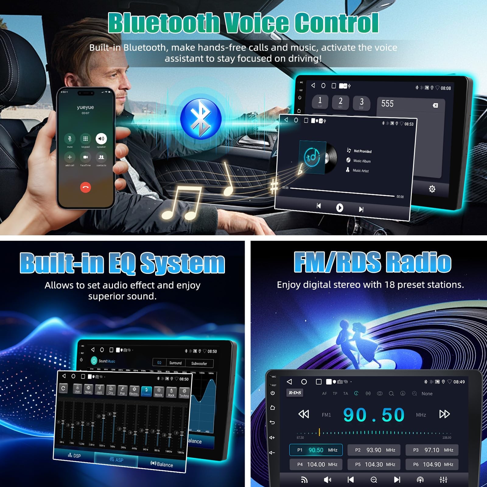 9″ Wireless Carplay & Android Auto Stereo for 2013-2018 Dodge RAM 1500 2500 3500