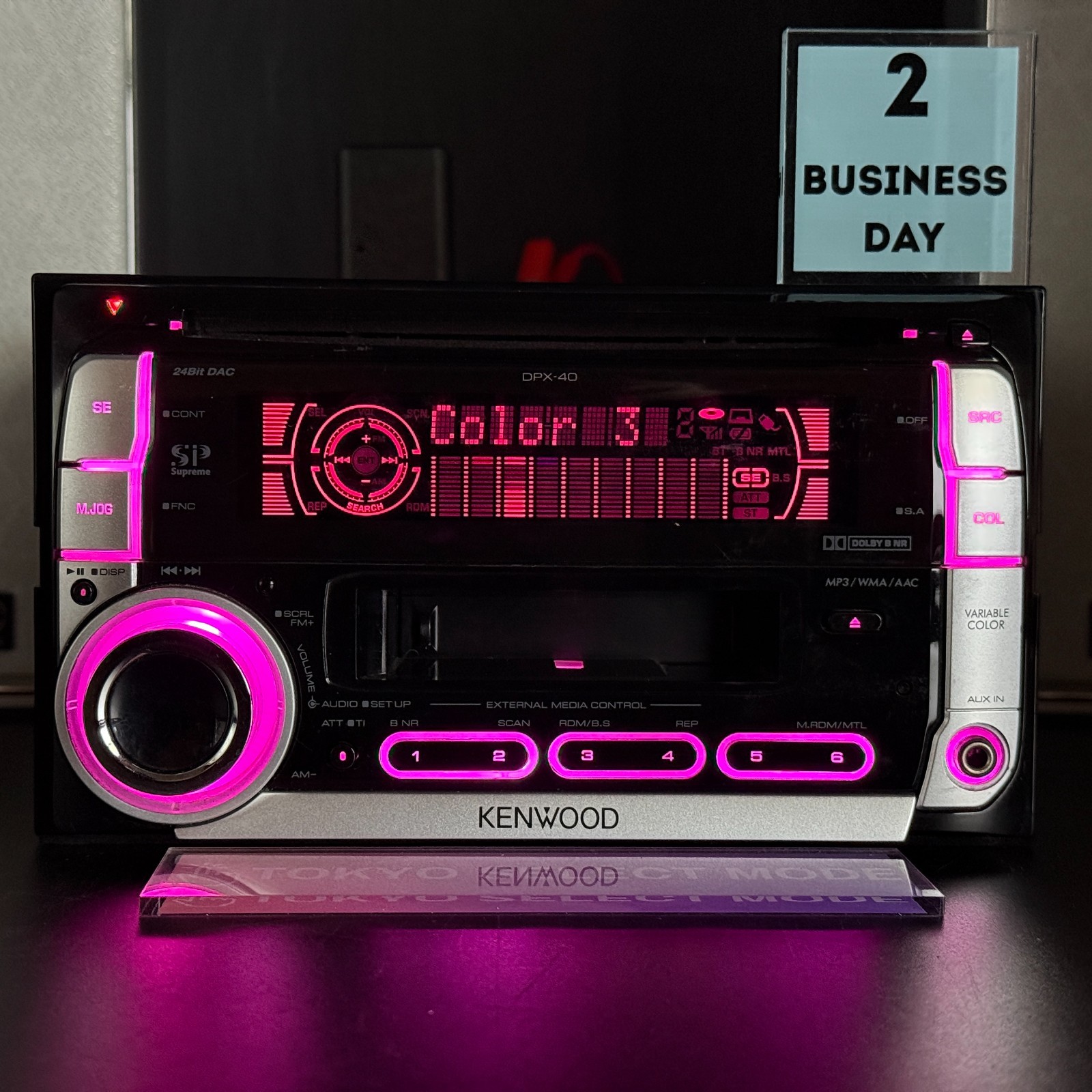 Kenwood DPX-40 2DIN CD Cassette Player Car Stereo Bluetooth JDM Tested Stock