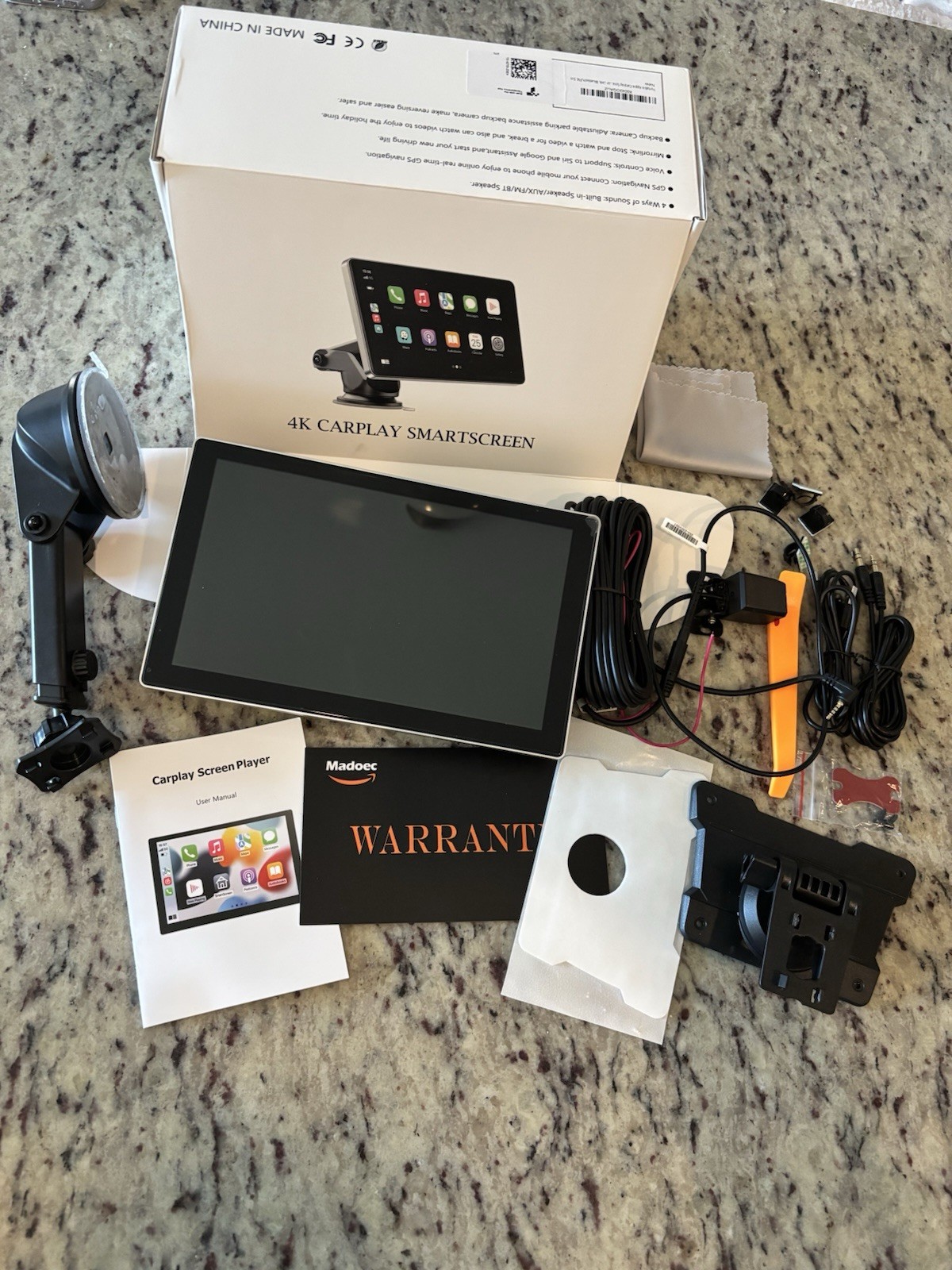 Oscio9″ Wireless Carplay Android Auto Screen with 4K Dash Cam & 1080P Backup cam