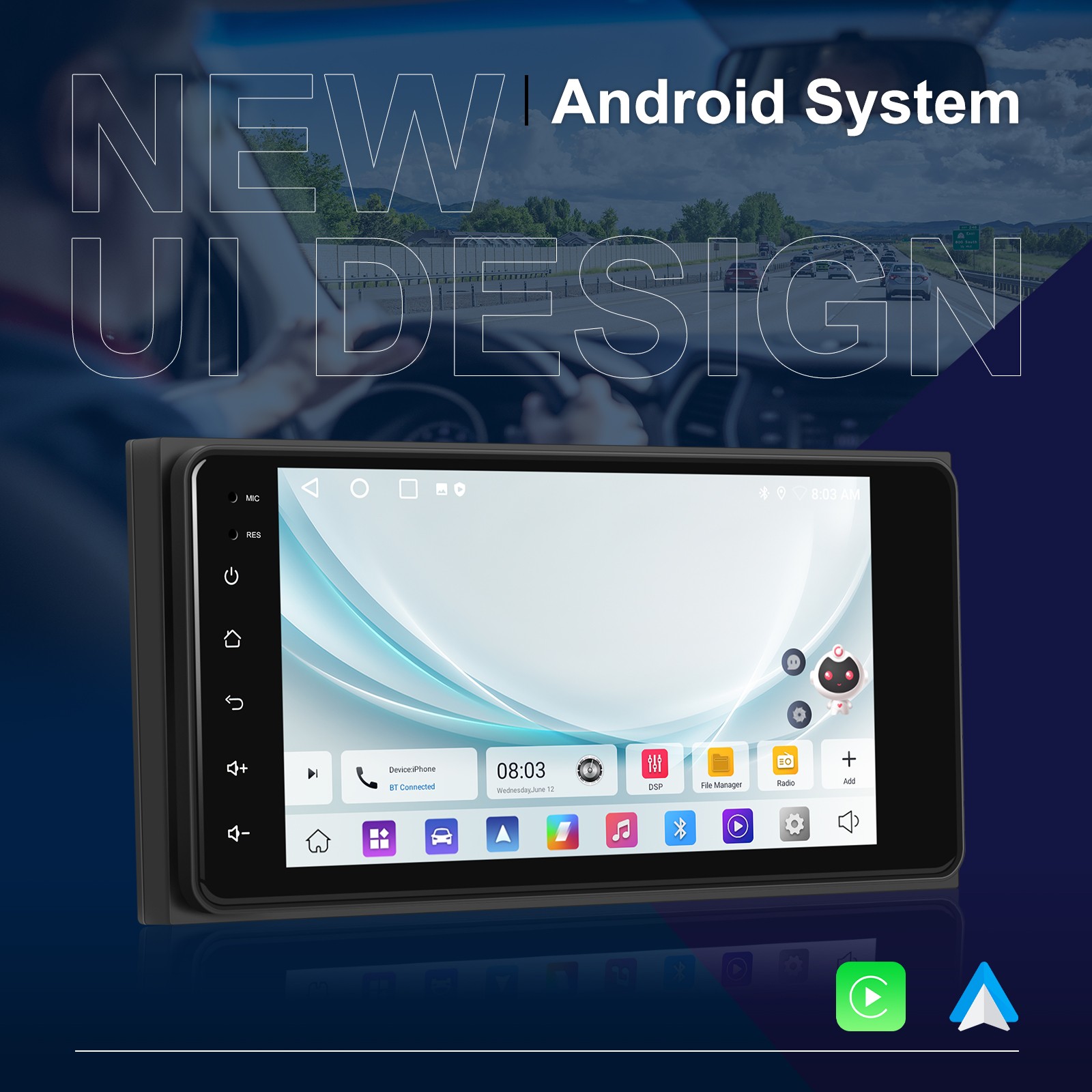 For Toyota 2000-2006 Tundra 01-07 Sequoia CarPlay Android 13 Car Radio GPS WiFi