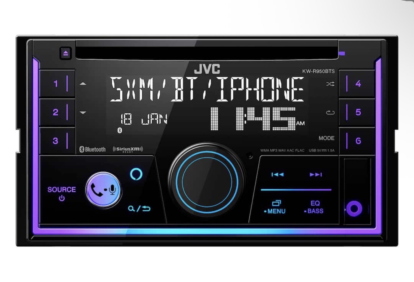 JVC KW-R950BTS 2-DIN In-Dash CD MP3 Bluetooth Receiver w/ Built-in Amazon Alexa