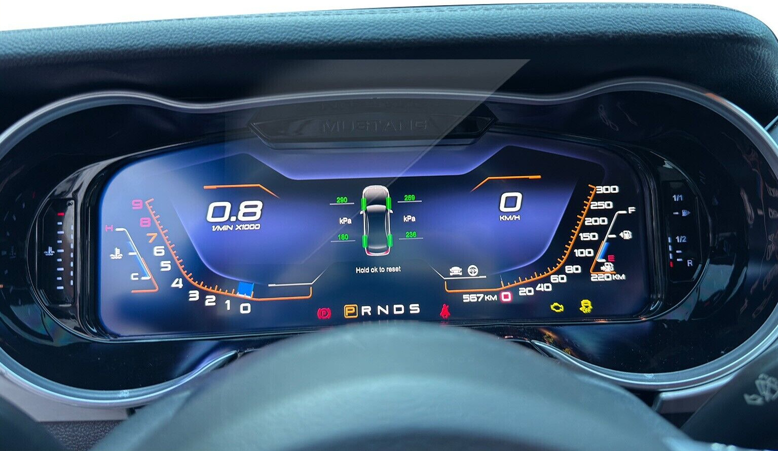 LCD Digital Cluster Speedometer Instrument for Ford Mustang 2015-2023