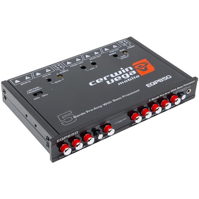 Cerwin Vega EQP850 5 Band Pre-Amp Equalizer with Bass Processor