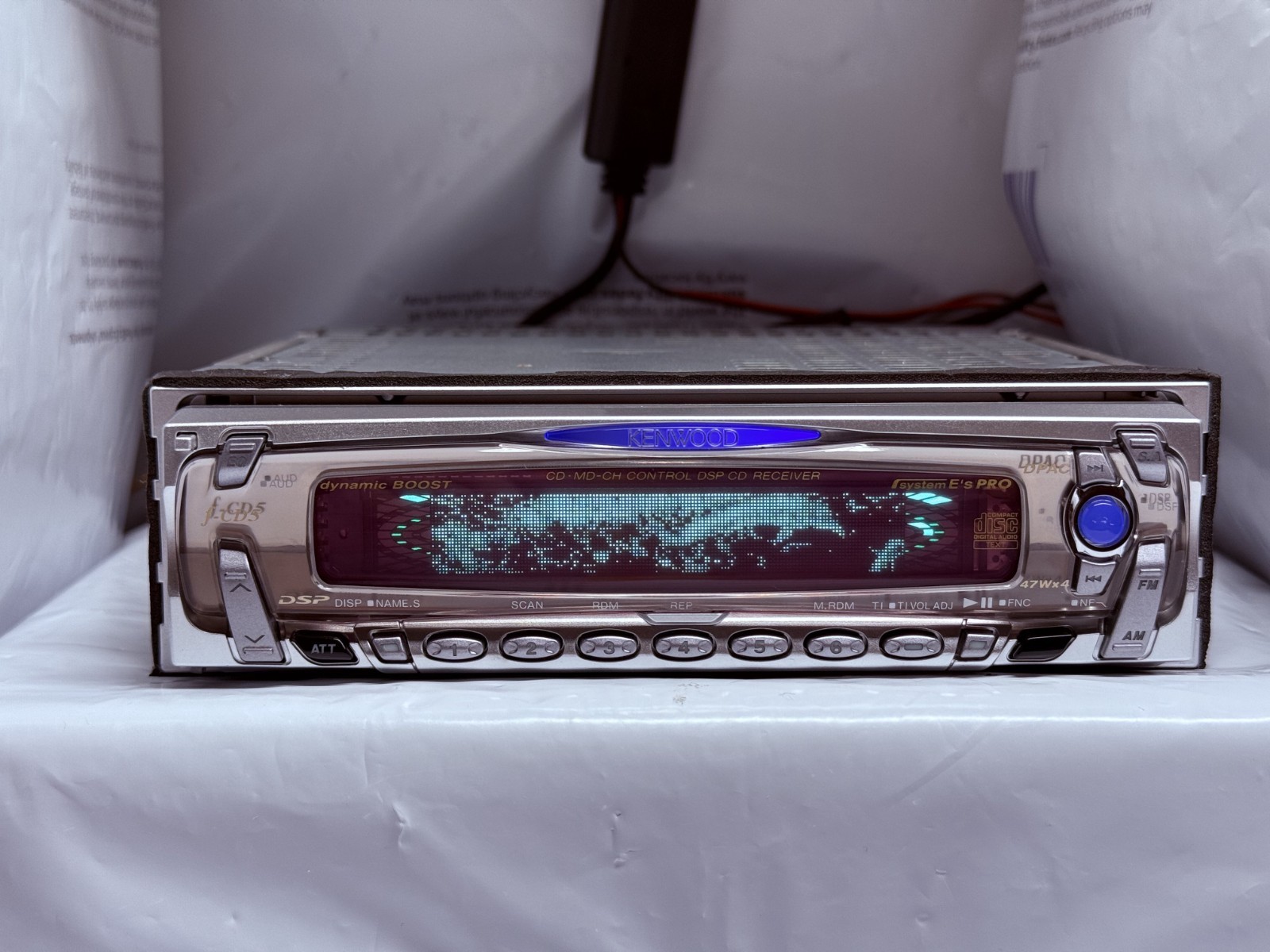 Kenwood f-CD5 JDM Car CD Player Receiver Japan w/ External Bluetooth Tested