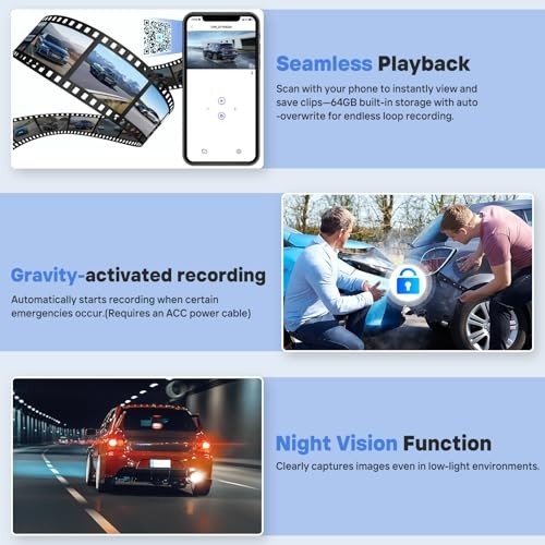 9″ Wireless CarPlay Screen with 4K Dash Cam, 1080p Backup Camera, GPS, Bluetooth