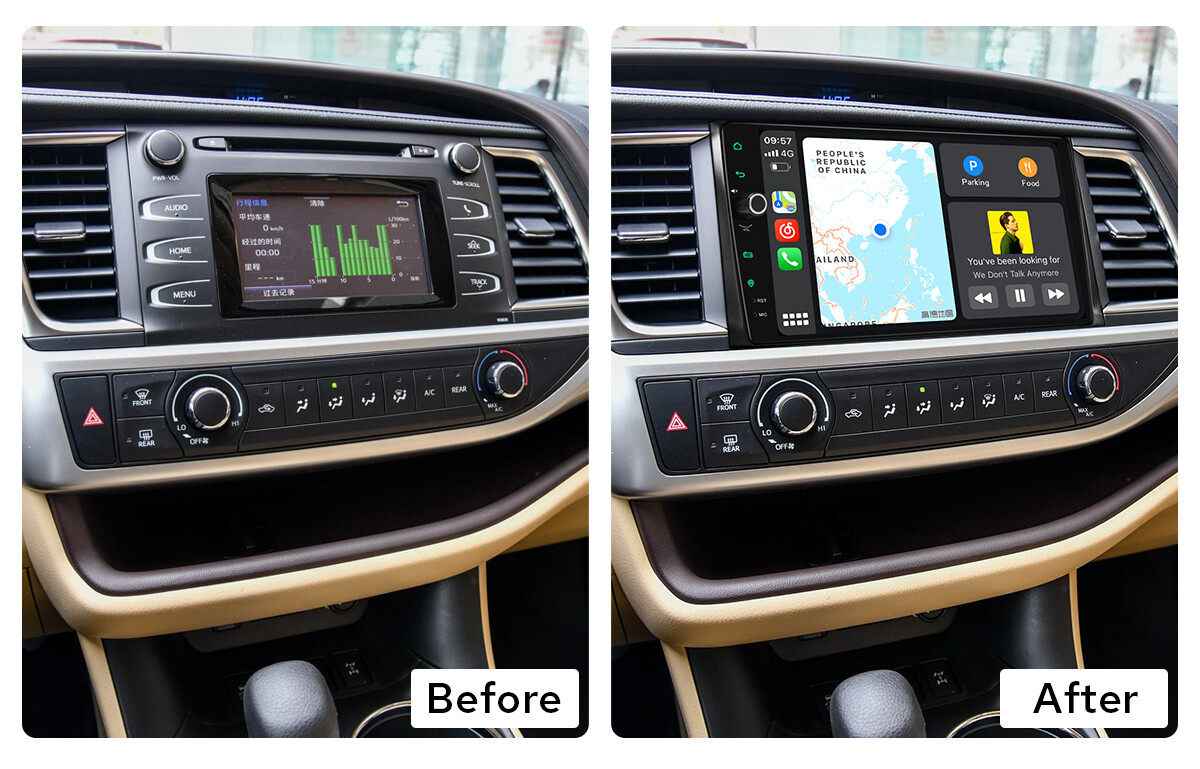 10.1 inch Plug & Play Head Unit For Toyota Highlander 2014-2019 Support HDMI USB