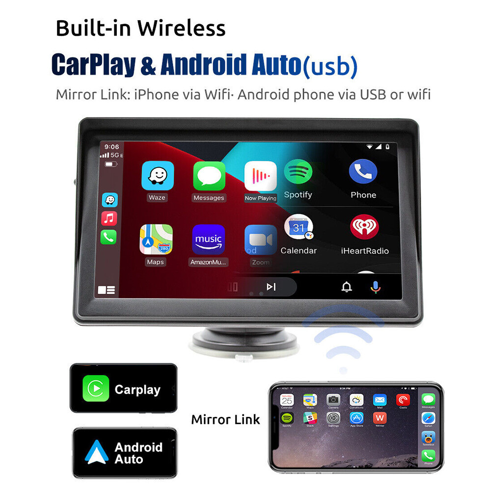 7″ Car Radio wireless Stereo Touch Screen Carplay Android For Honda Pilot 17-24
