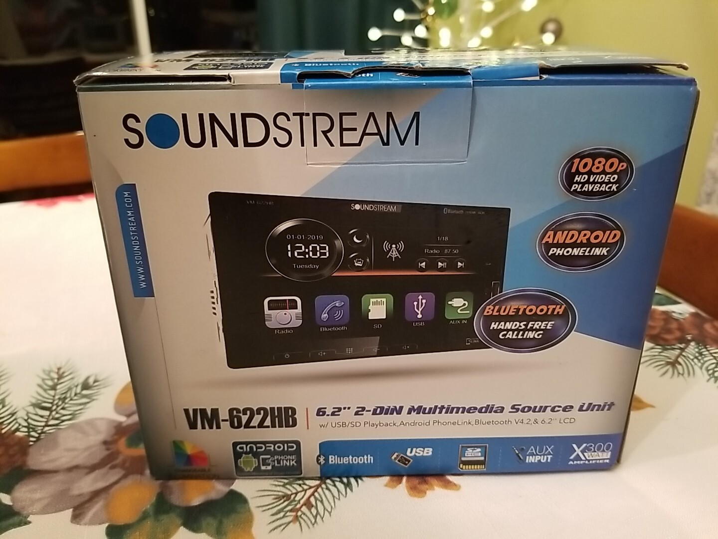 Soundstream VM-622HB 6.2” Car Monitor Bluetooth Receiver w/Android PhoneLink/USB