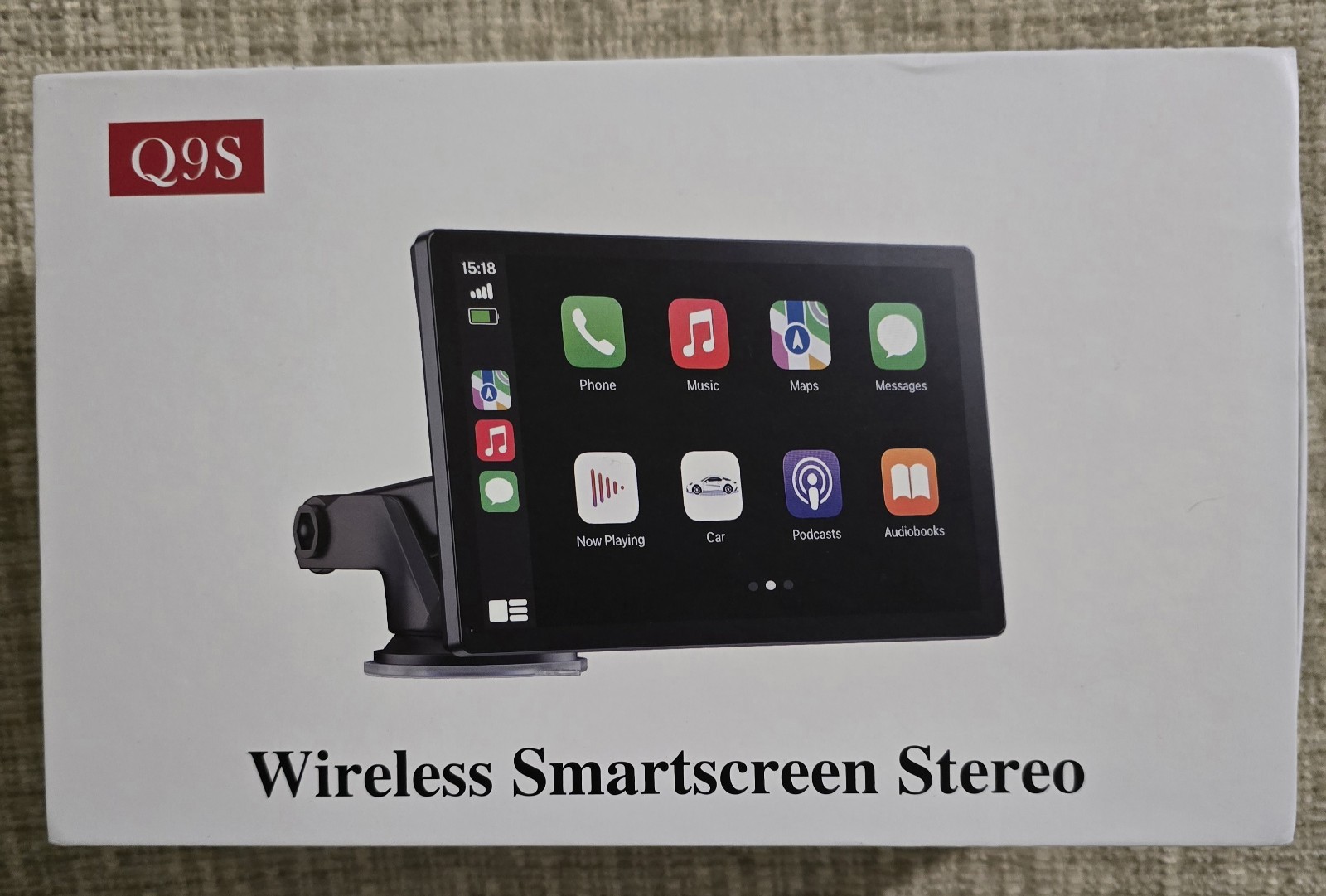New 9″ Q9S Wireless Smartscreen Apple CarPlay Android Auto Bluetooth Car Display