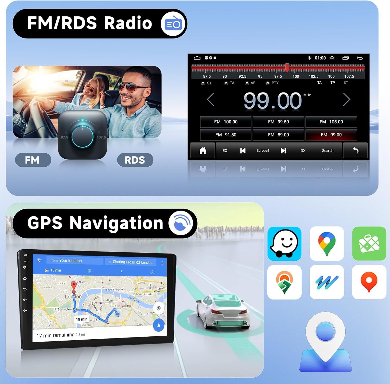 For 2016-2020 Honda Civic Android 15 Carplay 2+64GB Car Stereo Radio FM GPS WIFI
