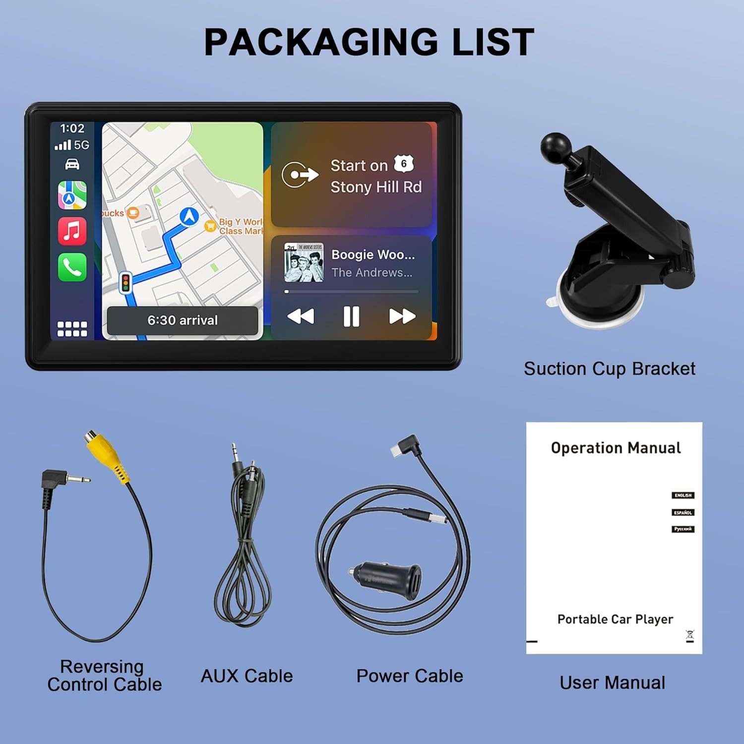 7″ CarPlay & Android Auto Touch Screen – Effortless Connectivity & Safety