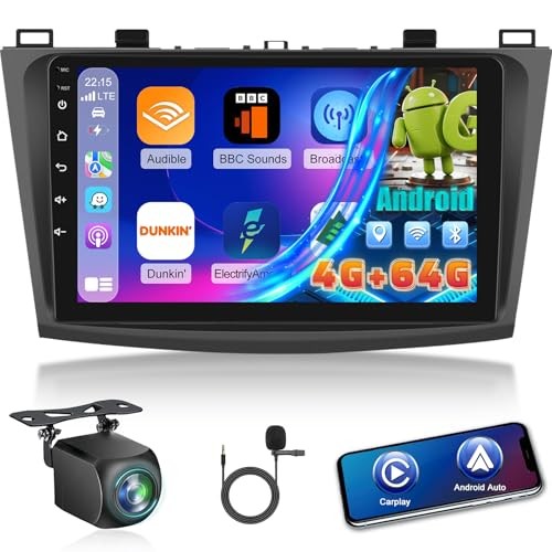 4+64 Car Radio for Mazda 3 2009-2013, 9 Inch 1280×720 4+64G
