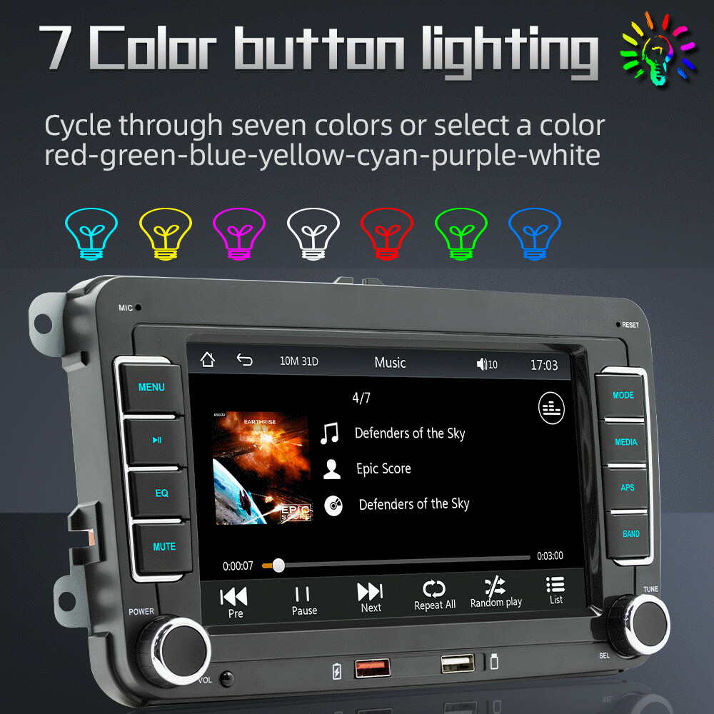 7 Inch Car Stereo MP5 Player Touchcreen AM/ with V5O7