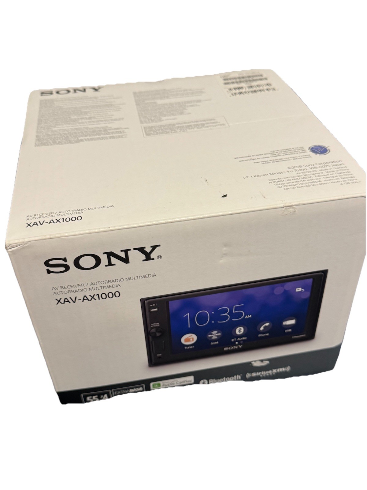 BOX AND INSTRUCTIONS ONLY! For Sony XAV-AX1000 Bluetooth Multimedia AV Receiver