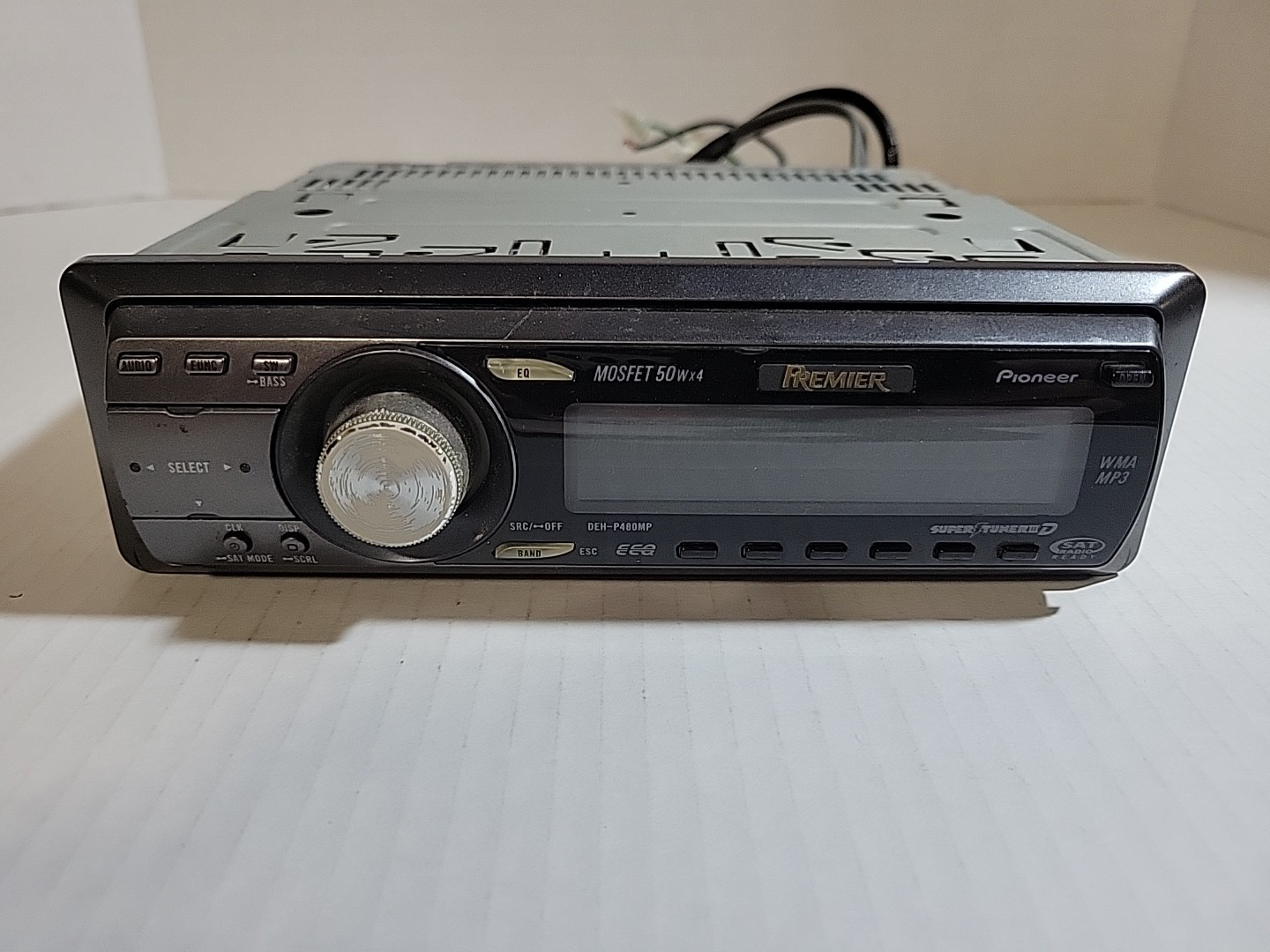 Pioneer Premier DEH-P480MP CD Player In Dash Receiver w/ Wires – Untested